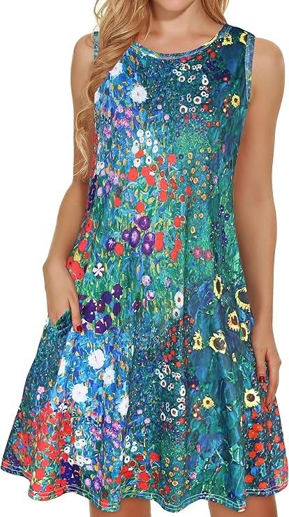 Floral print cotton dress
