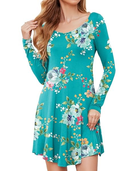 Casual green cotton shirt dress for travel