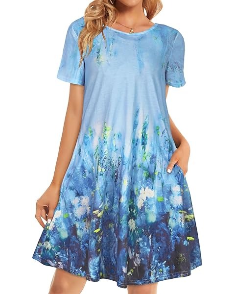 Flowy floral cotton summer dress for farmers market day