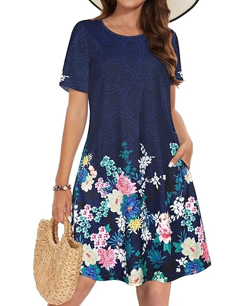 Navy cotton spaghetti dress for holiday evenings