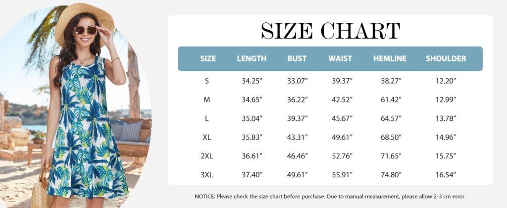 Elescat Women's Summer Dresses Size